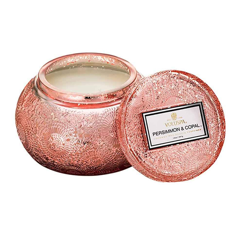 PERSIMMON AND COPAL  CHAWAN BOWL CANDEL