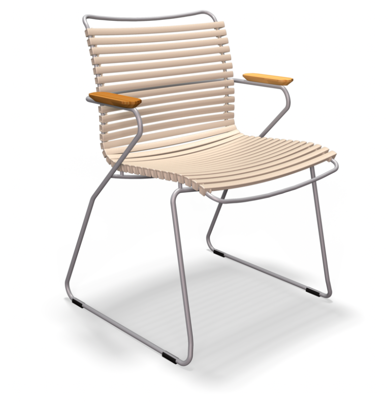 Click Dining chair with bamboo armrests