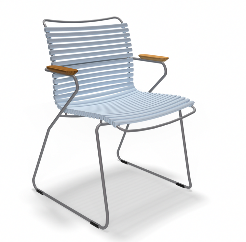 Click Dining chair with bamboo armrests