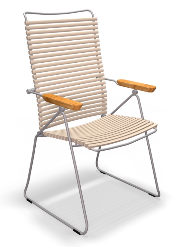 CLICK POSITION CHAIR with armrest in bamboo