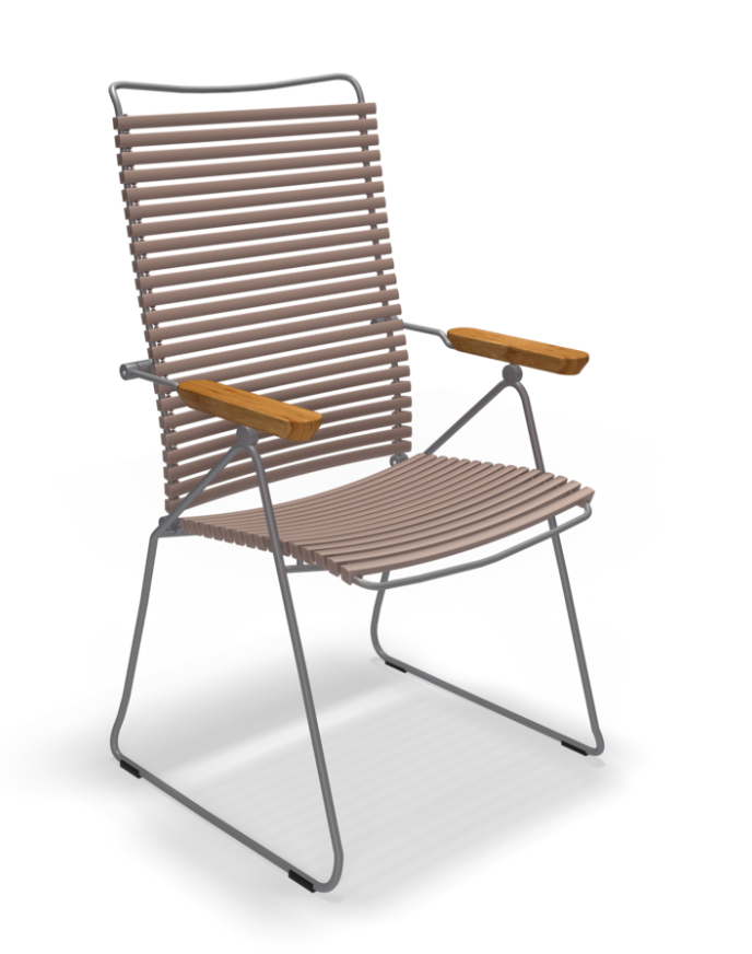 CLICK POSITION CHAIR with armrest in bamboo