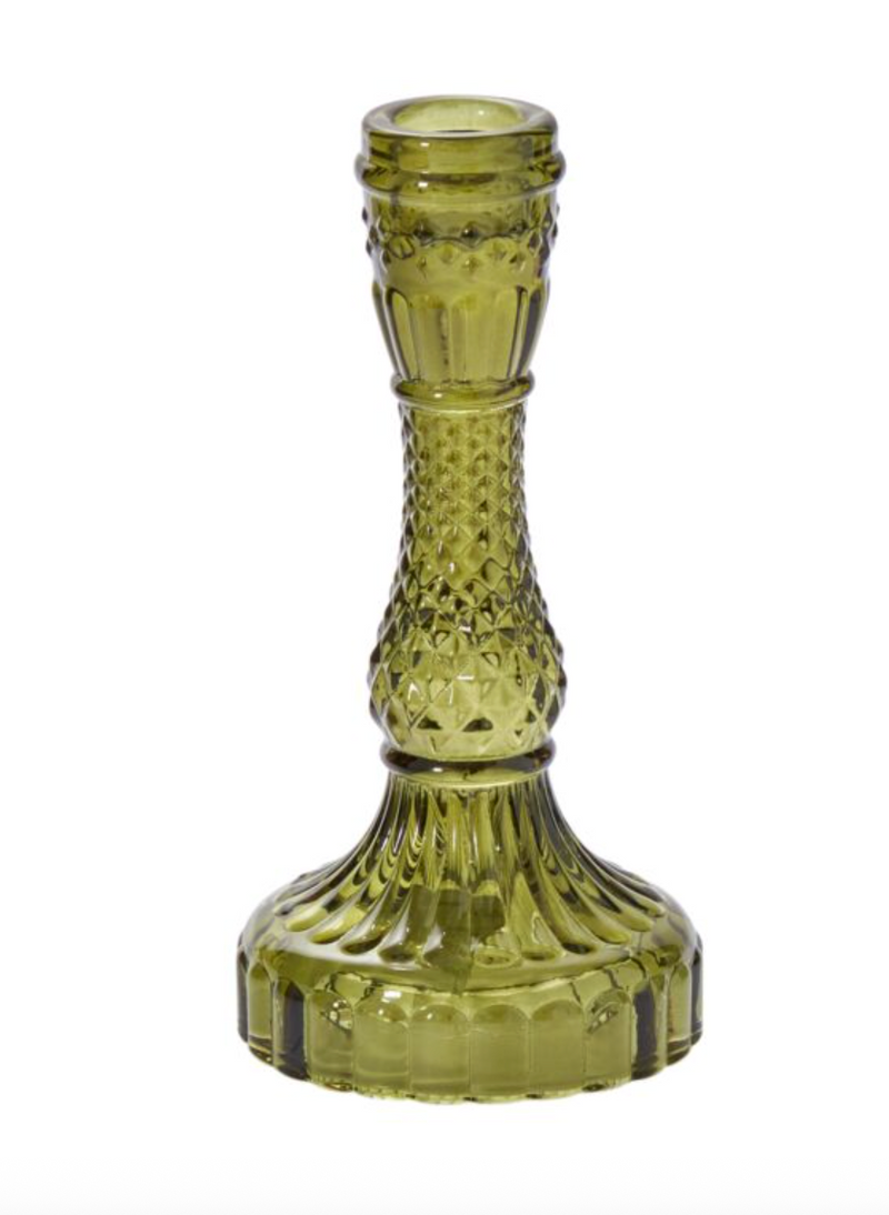 Amelie Green Tall  Candlestick