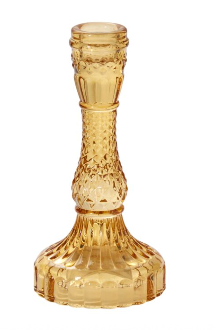 Amelie Amber Tall  Candlestick