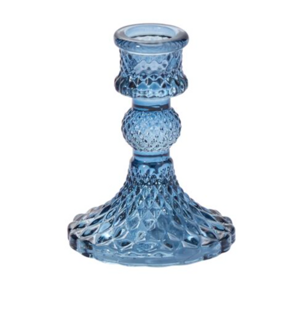 Amelie Blue Small Candlestick