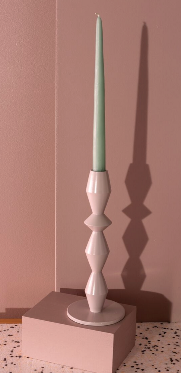 Amatista Grey Candlestick Small