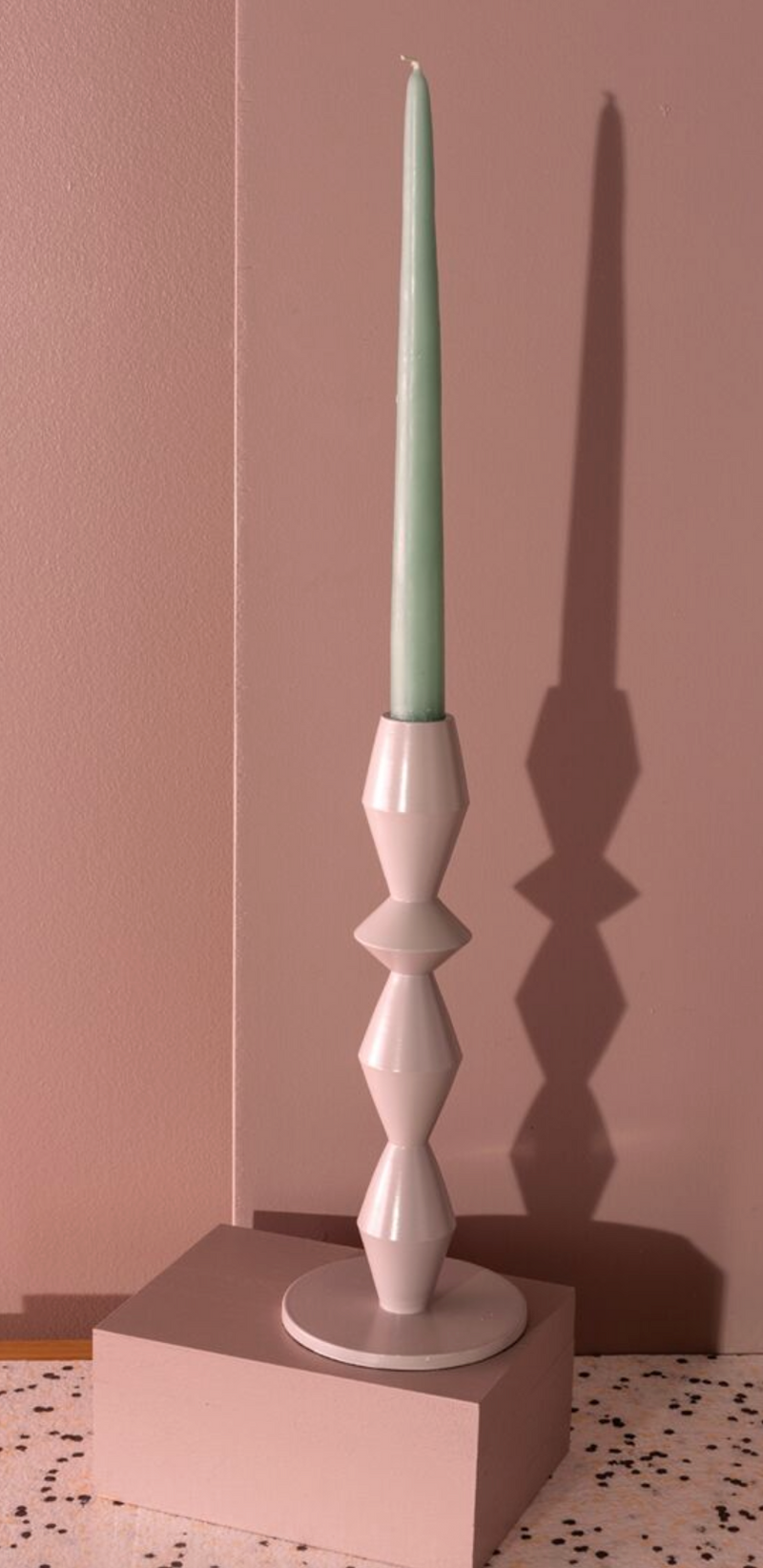 Amatista Grey Candlestick Small