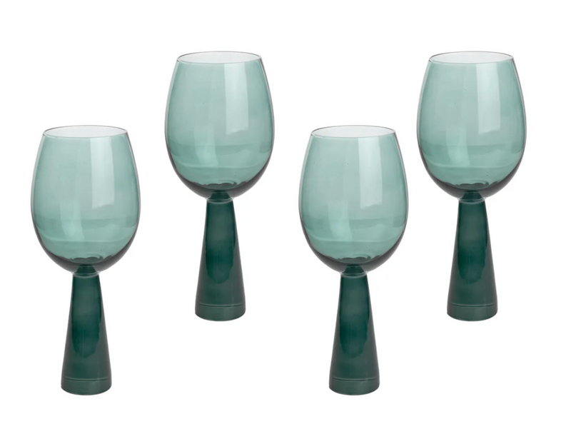 Rose Wine Glasses - Set of 4