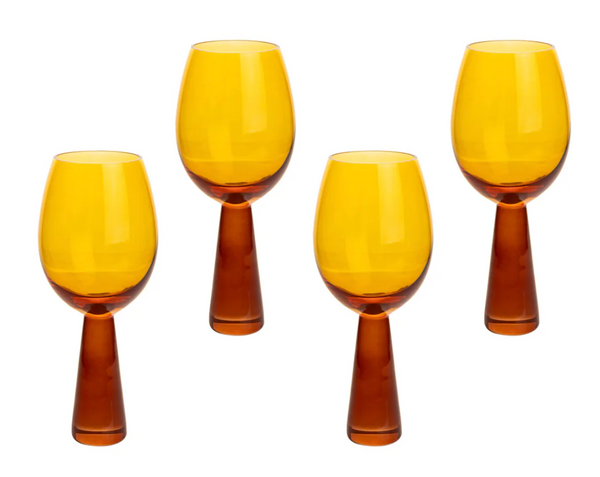 Rose Wine Glasses - Set of 4